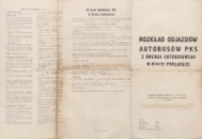 Rozkład jazdy autobusów PKS z dworca autobusowego w Białej Podlskiej : ważny od dni 1 czerwca 1986 r.