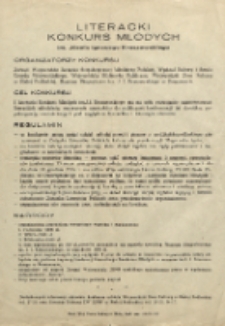 Literacki Konkurs Młodych im. Józefa Ignacego Kraszewskiego [regulamin]