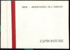 Zaproszenie: [Inc.:] Komitet Miejski PZPR i Komenda Hufca ZHP w Międzyrzecu Podlaskim mają zaszczyt zaprosić [...] na akademię 1- majową oraz uroczystość nadania imienia Grzegorza Piramowicza Hufcowi Międzyrzec Podlaski - Miasto
