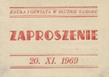Zaproszenie: [Inc.:] Powiatowy Komitet FJN w Białej Podlaskiej zaprasza [...] na uroczystą akademię z okazji "Dnia Nauczyciela"