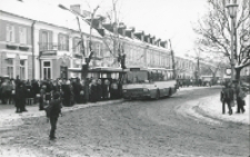 Przystanek komunikacji miejskiej przy Placu Wolności w Białej Podlaskiej [fotografia]