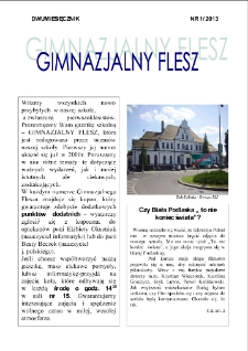 Gimnazjalny Flesz : gazetka szkolna Publicznego Gimnazjum nr 3 w Białej Podlaskiej 2013 nr 1