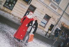 Mikołaj na Placu Wolności w Białej Podlaskiej