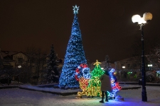 Choinka na Placu Wolności w Białej Podlaskiej