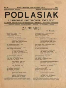Podlasiak : tygodnik polityczno-społeczno-narodowy, poświęcony sprawom ludu podlaskiego R. 11 (1932) nr 2