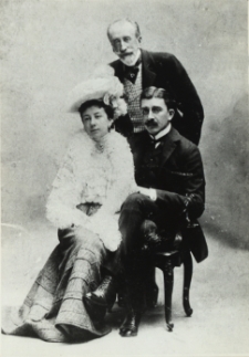 Hrabia Stanisław Plater-Zyberk z żoną Elzbietą z Tyszkiewiczów i jej ojcem