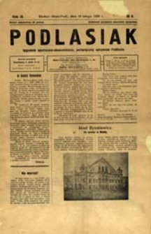 Podlasiak : tygodnik polityczno-społeczno-narodowy, poświęcony sprawom ludu podlaskiego R. 9 (1930) nr 8