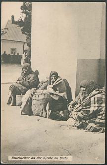 Bettelwieber an der Kirchen zu Biala [pocztówka]