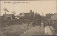 Bressterstraße mit der russischen Kirche in Biala [pocztówka]