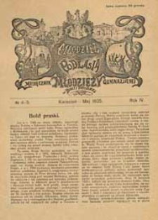 Młodzież z Podlasia : miesięcznik młodzieży gimnazjalnej w Białej Podlaskiej R. 4 (1925) nr 4-5