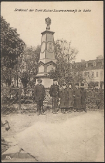 Biala, Denkmal der Zwei-Kaiser Zusammenkunft in Biala [pocztówka]