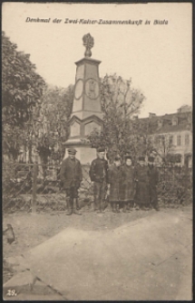 Biala, Denkmal der Zwei-Kaiser Zusammenkunft in Biala [pocztówka]