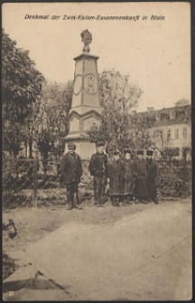 Biala, Denkmal der Zwei-Kaiser Zusammenkunft in Biala [pocztówka]