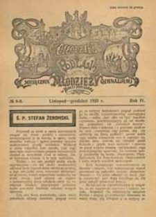 Młodzież z Podlasia : miesięcznik młodzieży gimnazjalnej w Białej Podlaskiej R. 4 (1925) nr 8-9