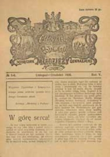 Młodzież z Podlasia : miesięcznik młodzieży gimnazjalnej w Białej Podlaskiej R. 5 (1926) nr 5-6