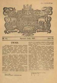 Młodzież z Podlasia : miesięcznik młodzieży gimnazjalnej w Białej Podlaskiej R. 6 (1927) nr 1-2