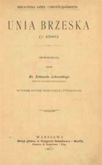 Unia brzeska : (r. 1596). - Wyd. 2 przejrz. i uzup.
