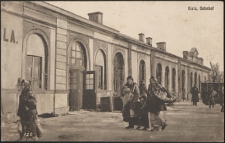 Biala, Bahnhof [pocztówka]