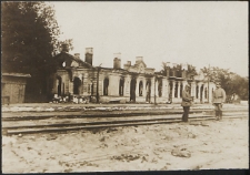 Der zerstörte Bahnhof v. Biala [pocztówka]