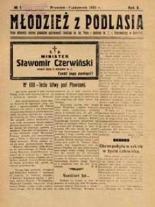 Młodzież z Podlasia : miesięcznik młodzieży gimnazjalnej w Białej Podlaskiej R.10 (1931) nr 1