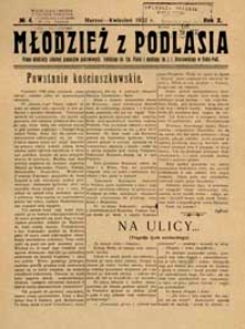 Młodzież z Podlasia : miesięcznik młodzieży gimnazjalnej w Białej Podlaskiej R. 10 (1932) nr 4