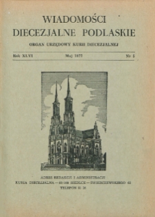 Wiadomości Diecezjalne Podlaskie R. 46 (1977) nr 5