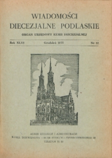 Wiadomości Diecezjalne Podlaskie R. 46 (1977) nr 12