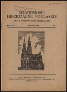 Wiadomości Diecezjalne Podlaskie R. 59 (1990) nr 4