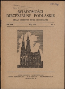 Wiadomości Diecezjalne Podlaskie R. 59 (1990) nr 5