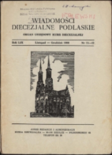 Wiadomości Diecezjalne Podlaskie R. 59 (1990) nr 11 - 12