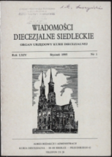 Wiadomości Diecezjalne Siedleckie R. 64 (1995) nr 1