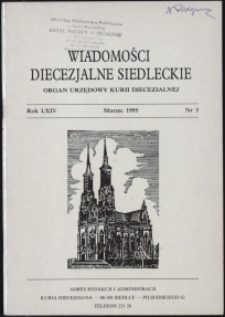 Wiadomości Diecezjalne Siedleckie R. 64 (1995) nr 3