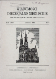 Wiadomości Diecezjalne Siedleckie R. 64 (1995) nr 6