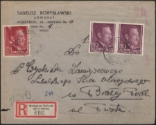 [Koperta firmowa, Borysławski Tadeusz - adwokat Międzyrzec Podlaski]