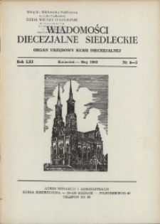 Wiadomości Diecezjalne Podlaskie R. 61 (1992) nr 4 - 5