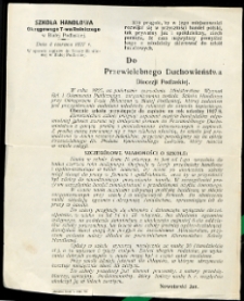 Inc.: Szkoła Handlowa Okręgowego Towarzystwa Rolniczego w Białej Podlaskiej [druk ulotny]