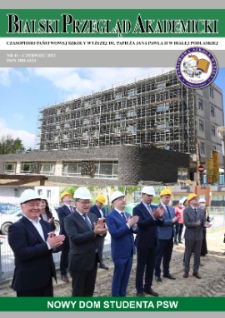 Bialski Przegląd Akademicki : czasopismo Państwowej Szkoły Wyższej im. Papieża Jana Pawła II w Białej Podlaskiej R. 12 (2021) nr 41