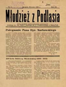 Młodzież z Podlasia : miesięcznik młodzieży gimnazjalnej w Białej Podlaskiej R. 12 (1933) nr 1
