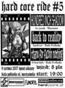 "Hardcore Ride 5", 09.06.2007, Squot Zakaźny, Biała Podlaska, ul. Warszawska : plakat
