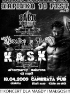 Zespół Back To Reality przed koncertem "Napinka 10 Fest Vol. 2", Chełm, 18.04. 2009 : plakat