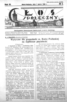 Głos Społeczny R. 3 (1935) nr 5