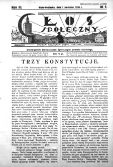 Głos Społeczny R. 3 (1935) nr 7