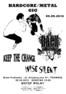 Koncert - reaktywacja zespołu "Back To Reality", Biała Podlaska, 09.09.2016 r. Trawniq obok Jazzanova, ul. Artyleryjska 14 : plakat