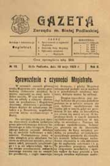 Gazeta Zarządu M. Białej Podlaskiej R. 2 (1923) nr 10