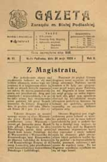 Gazeta Zarządu M. Białej Podlaskiej R. 2 (1923) nr 11
