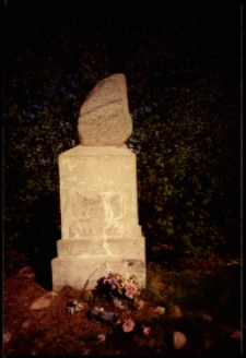 Cmentarze i miejsca pamięci w pow. Biała Podlaska : gm. Kodeń : głaz poświęcony Marszałkowi Józefowi Piłsudskiemu w Kolonii Kopytów : fotografia