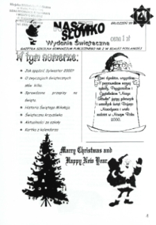 Nasze Słówko : gazetka szkolna Publicznego Gimnazjum nr 2 w Białej Podlaskiej R. 1 (1999) nr 4