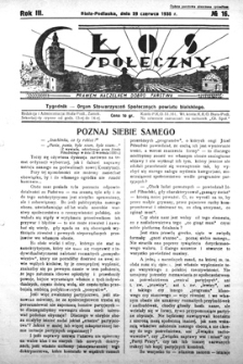 Głos Społeczny R. 3 (1935) nr 16