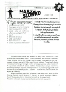 Nasze Słówko : gazetka szkolna Publicznego Gimnazjum nr 2 w Białej Podlaskiej R. 2 (2000) nr 12