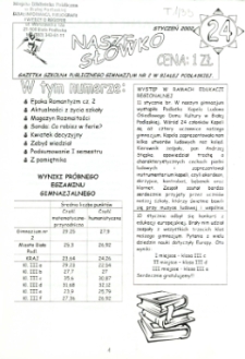 Nasze Słówko : gazetka szkolna Publicznego Gimnazjum nr 2 w Białej Podlaskiej R. 4 (2002) nr 24